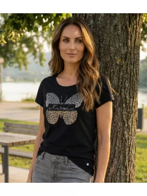 Női póló KIXMI ROSIE FEKETE