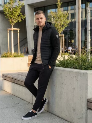 Férfi softshell kabát KIXMI RAFAEL FEKETE