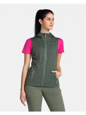 Női softshell mellény KILPI MONILEA-W TL0111KI SÖTÉTZÖLD