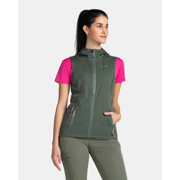  Női softshell mellény KILPI MONILEA-W TL0111KI SÖTÉTZÖLD 