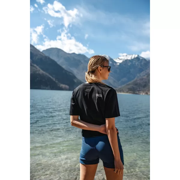  Női crop top NORDBLANC CROPTOP NBSLT7819 FEKETE 
