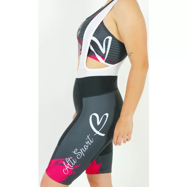  Női prémium kerékpáros rövidnadrág ALTISPORT SWE/ALW01S14 PIROS 