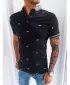 Mens t -phirt gallérral DSTREET PX0573 FEKETE