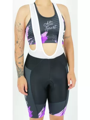 Női prémium kerékpáros rövidnadrág ALTISPORT SWE/ALW01S14 LILA
