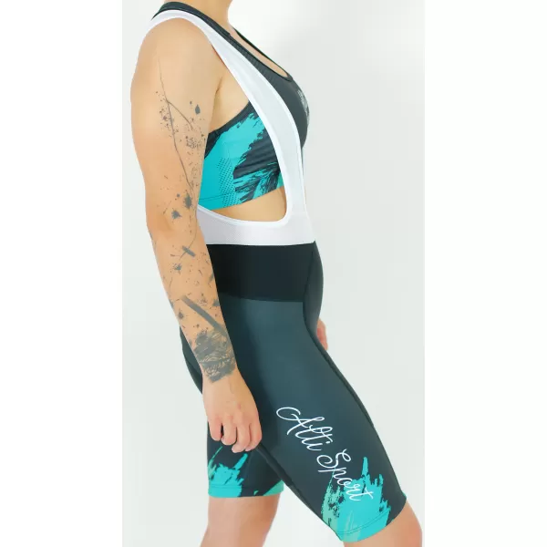  Női prémium kerékpáros rövidnadrág ALTISPORT SWE/ALW01S14 TÜRKIZ 