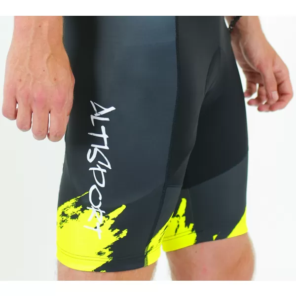  Férfi prémium kerékpáros rövidnadrág ALTISPORT SWE/ALM01S13 NEON SÁRGA 