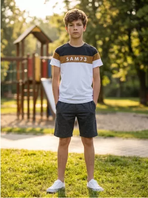 Fiú póló SAM 73 KALLAN KT 503 FEHÉR