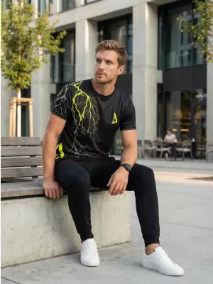 Prémium férfi póló ALTISPORT VOJ/ALM004TR01 FEKETE ÉS SÁRGA