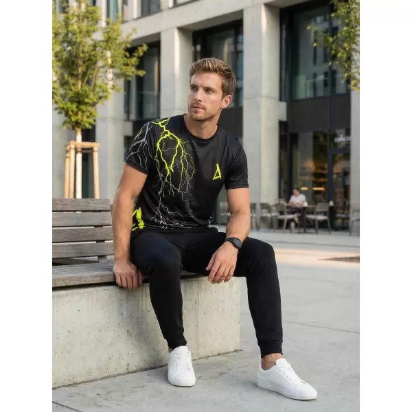  Prémium férfi póló ALTISPORT VOJ/ALM004TR01 FEKETE ÉS SÁRGA 