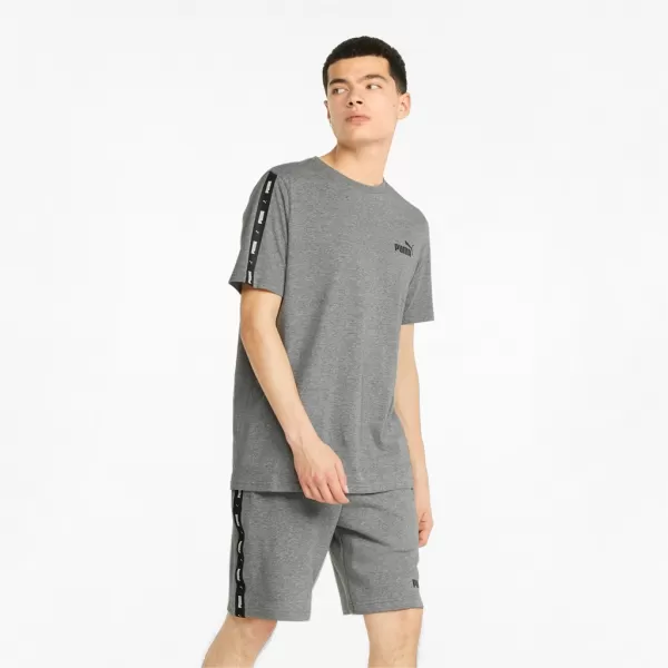  Férfi póló PUMA ESS+ TAPE TEE 847382-03 SZÜRKE 