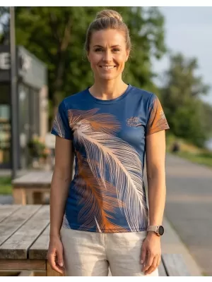 Prémium funkcionális női póló ALTISPORT VOJ/ALW001TR01 SÖTÉTKÉK/BARNA
