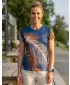 Prémium funkcionális női póló ALTISPORT VOJ/ALW001TR01 SÖTÉTKÉK/BARNA