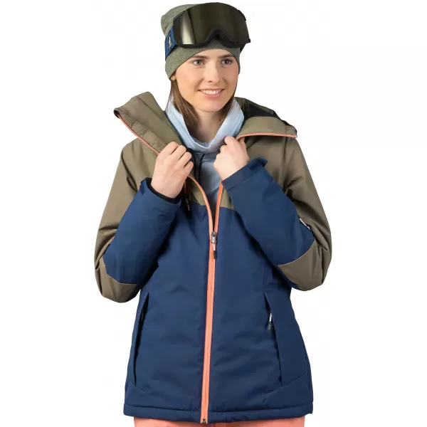  Női kabát HANNAH MAKY COL ÉGETETT OLAJBOGYÓ/HANGULATI INDIGÓ 