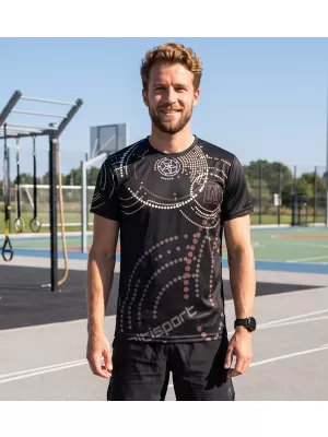 Prémium férfi póló ALTISPORT VOJ/ALM003TR01 FEKETE BARNA