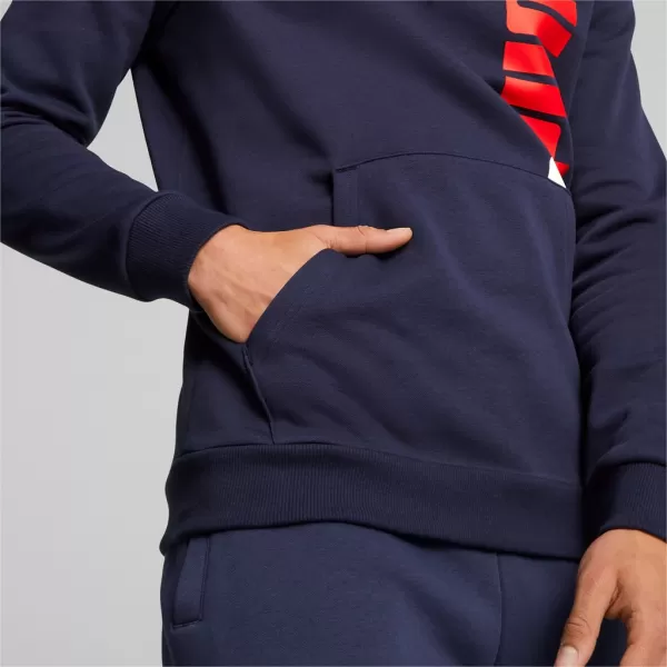  Férfi pulóver PUMA ESS+ LOGO LAB HOODIE FL 675919-06 KÉK 