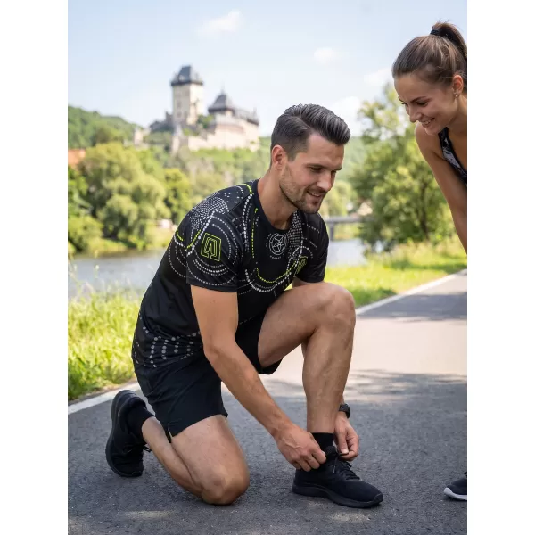  Prémium férfi póló ALTISPORT VOJ/ALM003TR01 FEKETE ÉS SÁRGA 