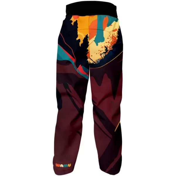  Gyermek softshell nadrág WAMU MOUNTAIN BIKE TMAVÁ SZÍNESEBB 