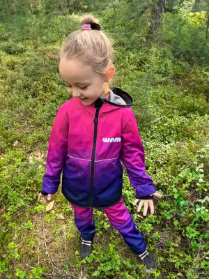 Baby Softshell kabát WAMU MOZAIKA LILA