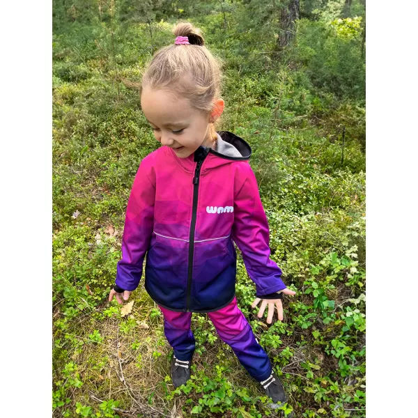  Baby Softshell kabát WAMU MOZAIKA LILA 