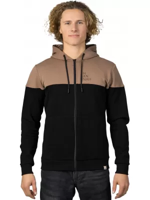 Férfi pulóver HANNAH FEZCO HOODY ANTRACIT/KOKA MOKKA
