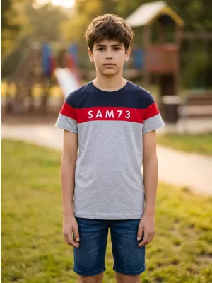 Fiú póló SAM 73 KALLAN KT 503 VILÁGOSSZÜRKE