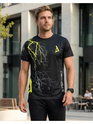 Prémium férfi póló ALTISPORT VOJ/ALM004TR01 FEKETE ÉS SÁRGA