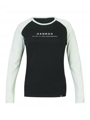 Hosszú ujjú női póló HANNAH PRIM ANTRACIT/HAJNALKÉK