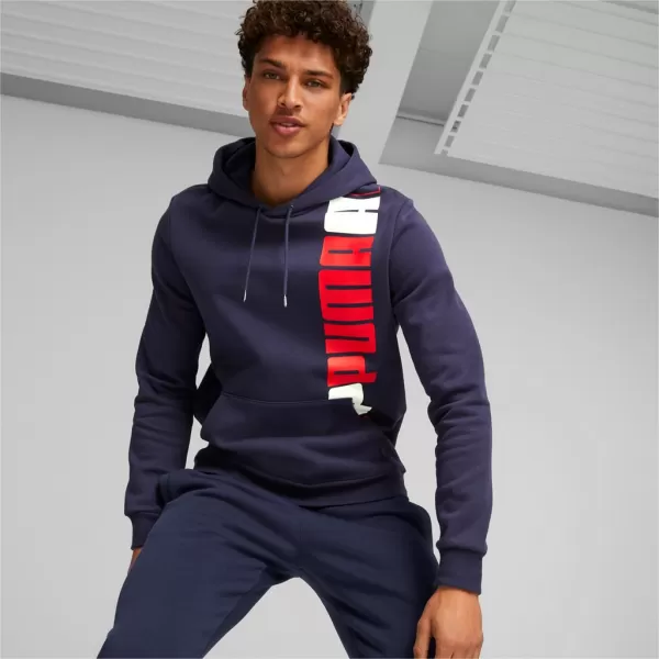  Férfi pulóver PUMA ESS+ LOGO LAB HOODIE FL 675919-06 KÉK 