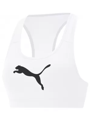 Női melltartó PUMA MID IMPACT 4KEEPS GRAPHIC BRA PM 520306-52 FEHÉR