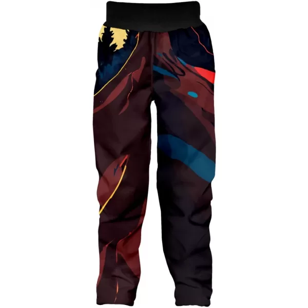  Gyermek softshell nadrág WAMU MOUNTAIN BIKE TMAVÁ SZÍNESEBB 