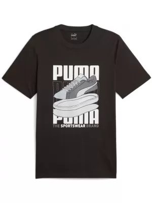 Férfi póló PUMA GRAPHICS SNEAKER TEE 677186-01 FEKETE