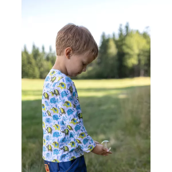  Hosszú ujjú gyerek póló WAMU SLŮŇATA FEHÉR/KÉK 