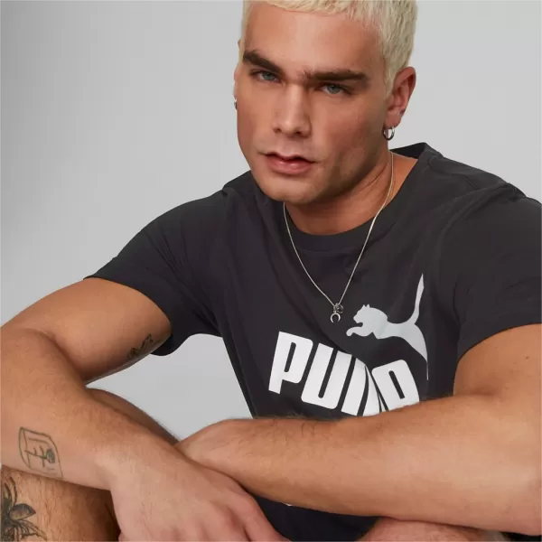  Férfi póló PUMA ESS+ 2 COL LOGO TEE 586759-61 FEKETE 