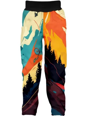 Gyermek softshell nadrág WAMU MOUNTAIN BIKE SVĚTLÁ SZÍNESEBB