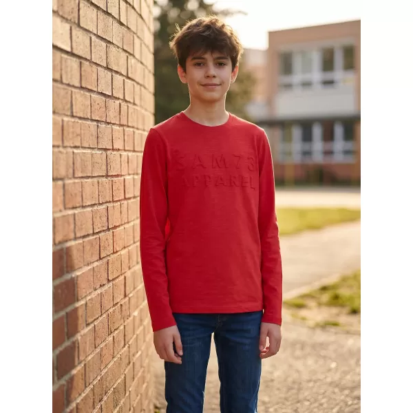  Fiú hosszú ujjú póló SAM 73 CELDOR KT 501 PIROS 