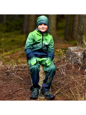 Baby Softshell kabát WAMU MOZAIKA ZÖLD