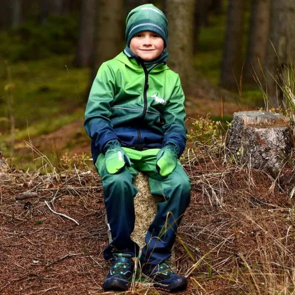  Baby Softshell kabát WAMU MOZAIKA ZÖLD 