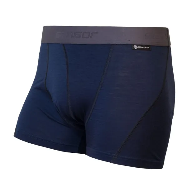  Férfi boxeralsó SENSOR MERINO ACTIVE DEEP BLUE 