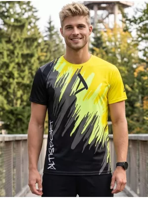 Férfi prémium funkcionális póló ALTISPORT VOJ/ALM006TR01 FEKETE ÉS SÁRGA