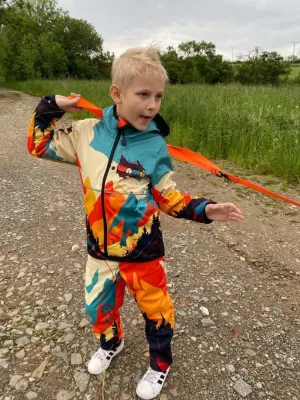 Gyermek softshell nadrág WAMU MOUNTAIN BIKE SVĚTLÁ SZÍNESEBB