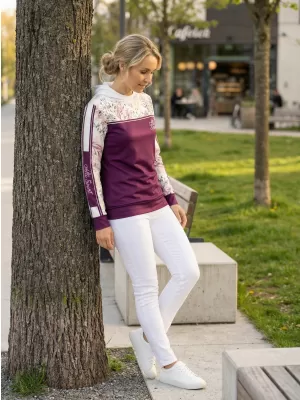 Női prémium pulóver ALTISPORT VOJ/ALW008MI01 BURGUNDIA