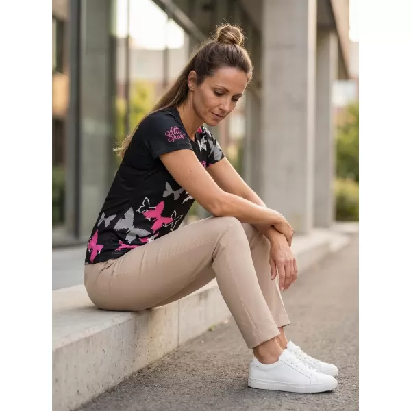  Prémium funkcionális női póló ALTISPORT VOJ/ALW002TR01 FEKETE RÓZSASZÍN 