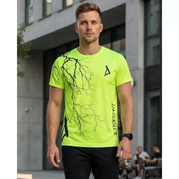  Prémium férfi póló ALTISPORT VOJ/ALM004TR01 NEON SÁRGA 