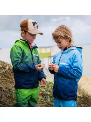 Gyermek softshell kabát WAMU MOZAIKA KÉK