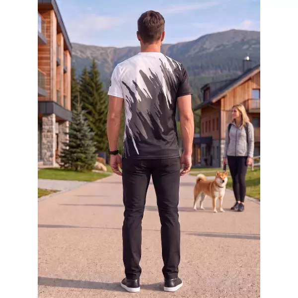  Férfi prémium funkcionális póló ALTISPORT VOJ/ALM006TR01 FEKETE ÉS FEHÉR 