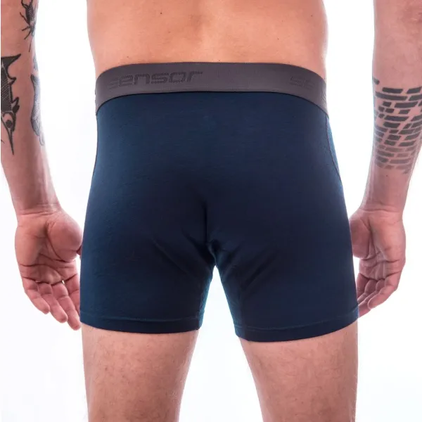  Férfi boxeralsó SENSOR MERINO ACTIVE DEEP BLUE 