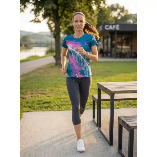  Prémium funkcionális női póló ALTISPORT VOJ/ALW001TR01 BENZIN/RÓZSASZÍN 