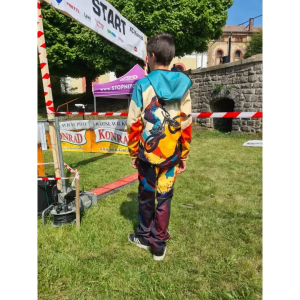  Gyermek softshell nadrág WAMU MOUNTAIN BIKE TMAVÁ SZÍNESEBB 