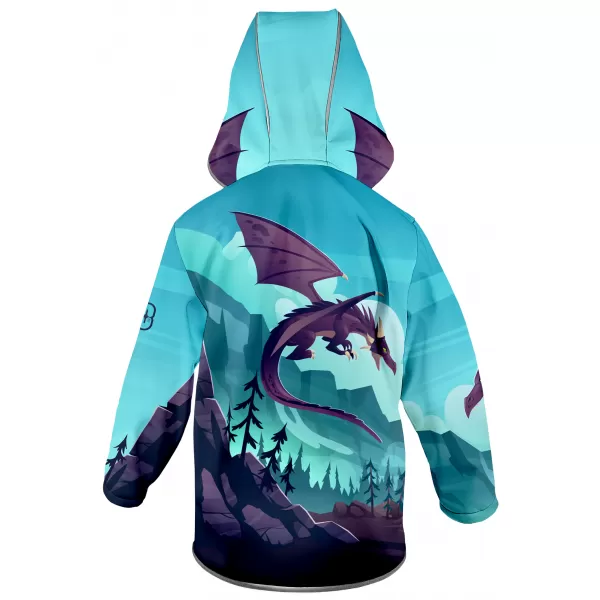  Gyermek softshell kabát WAMU DRAGON FANTASY KÉK 