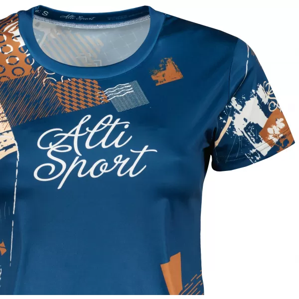  Prémium funkcionális női póló ALTISPORT VOJ/ALW009TR01 SÖTÉTKÉK/BARNA 